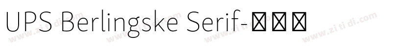 UPS Berlingske Serif字体转换